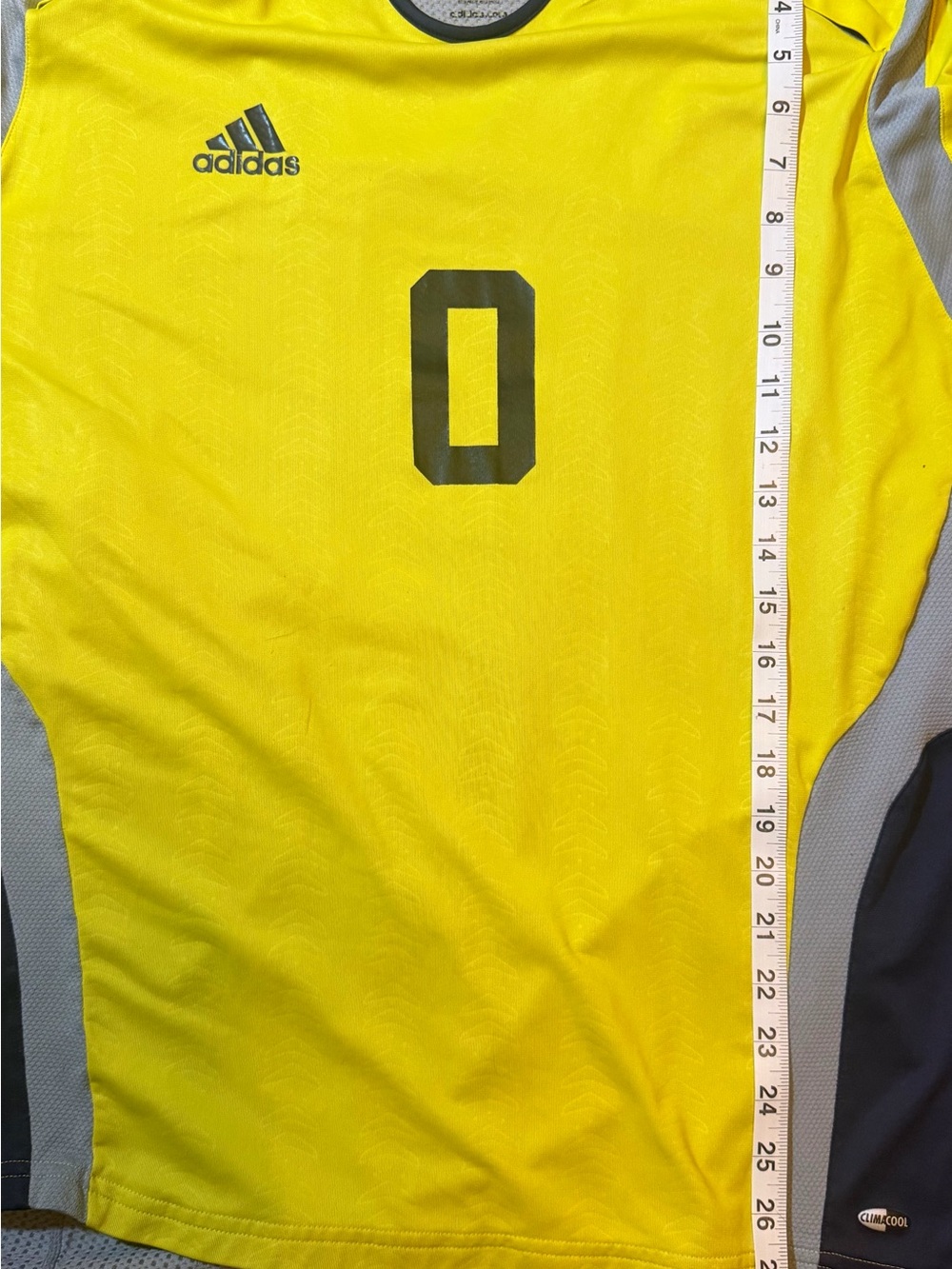 Adidas Neon Yellow and Gray Men’s Goalkeeper Jersey - Picture 6 of 6